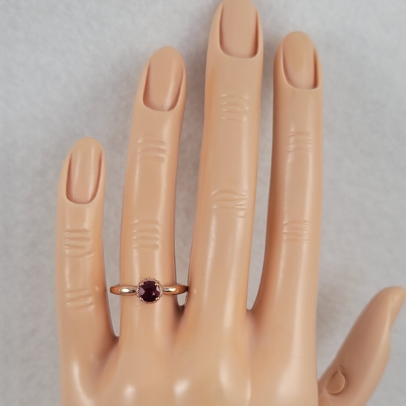 0.65ct Ruby Rose Gold Ring - Picture 10 of 13